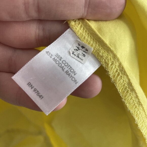 J.Jill Women XL Lemon Meringue Cotton Blend Long Sleeve Oversized Popover Tunic - Picture 9 of 11